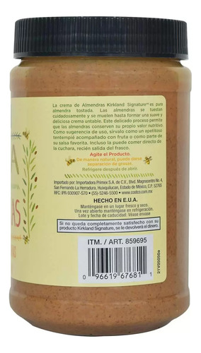 Kirkland Signature Crema De Almendras 765 G