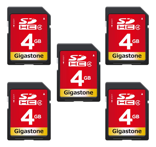 Gigastone Tarjeta Sd 4 Gb 5 Memoria Sdhc Clase Para Foto Voz