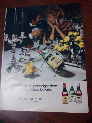 Propaganda Antiga - Château Duvalier Vinho. Tinto,branco E R