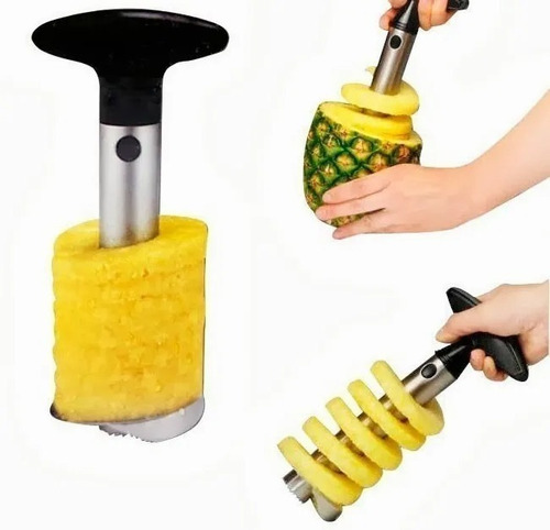 Rebanador Pelador Cortador Pela Piña Acero Inoxidable Coctel