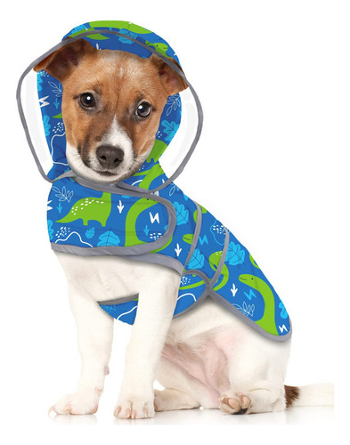 Hde Chubasquero Para Perros Con Capucha Transparente Poncho