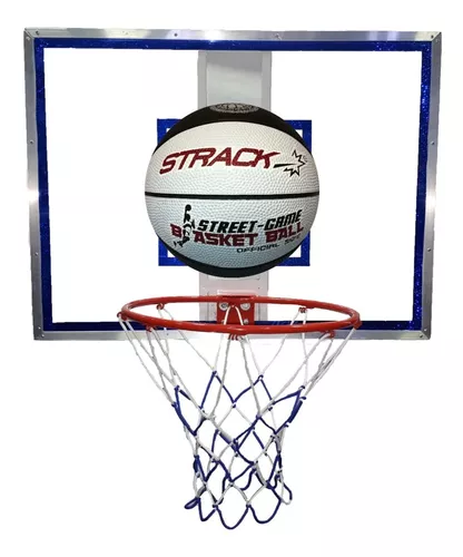 Tablero Para Basquetbol De Acrílico 80x60 Cm Con Aro Y Red