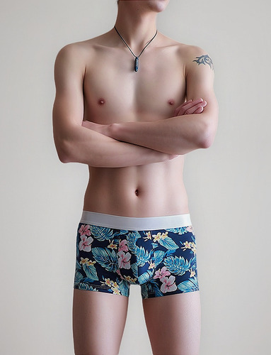 Calzoncillos Tipo Bóxer Para Hombre Con Estampado De Moda