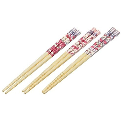 Palillos De Bambú 3 Pares Par 16,5 Cm Hello Kitty Felp...