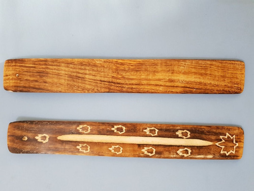 Incensario Tipo Regua-madeira Indiana Detalhes Platinado