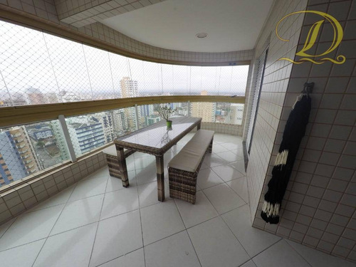 Imagem 10 de 30 de Apartamento Mobiliado De 3 Dormitórios À 50 Metros Da Praia Com Vista Do Mar À Venda Na Aviação!!! - Ap3597