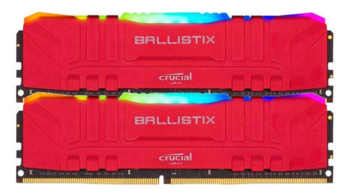Memoria Crucial Ballistix 16gb 3600 Ddr4 Rojo 2x8 Rgb Mexx 3