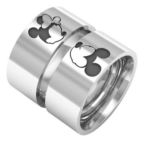 Xahh Parejas Anillos La Amo Lo Amo Mickey Mouse Besa El Suyo