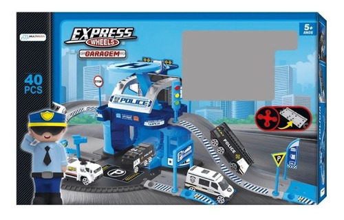 Express Wheels Garagem Polícia 42 Peças Multikids - Br1240
