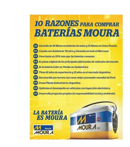 Bateria Moura M26ad Colocada En Zona A Domicilio!