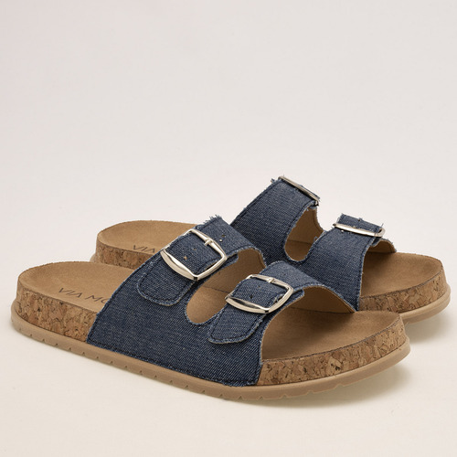 Sandalia Plataforma Mujer Via Moda Mezclilla 121-773