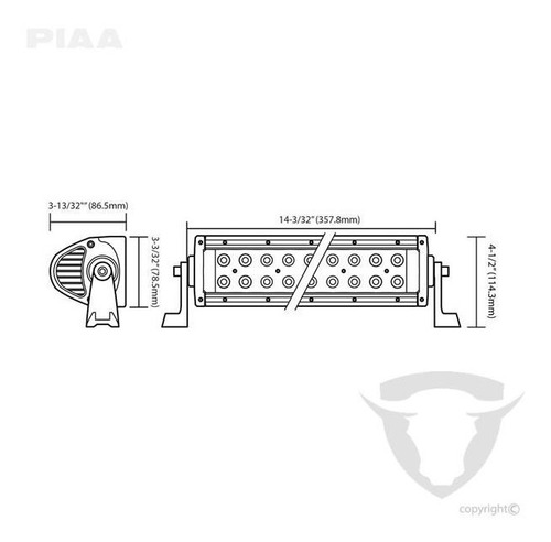 Barra Led 12 Pulgadas Marca Piaa