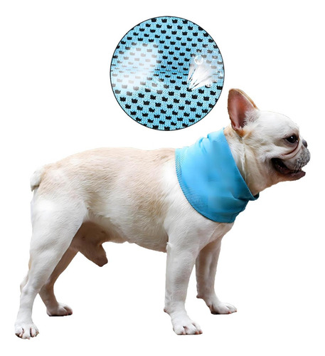 Delifur Dog Instant Refresing Bandana Pet Bufanda Collar De Azul.