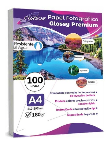 Pack 500 Hjs Papel Fotográfico Glossy A4 180gr +envíogratis