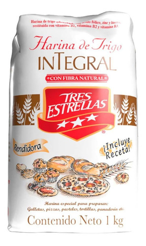 Harina Integral Tres Estrellas 1kg