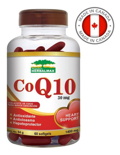 Coq10 Coenzima Q10 / 60 Softgels Cápsulas Sabor N/A