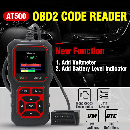 Escáner Obd2 Para Coches, Lector De Códigos De Fallos Rojo