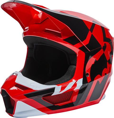 Casco Motocross Fox - V1 Lux #28001 - Red
