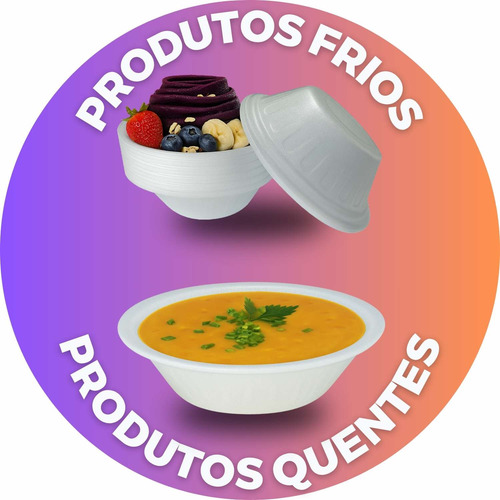 Cumbuca De Isopor Pote Descartável 300ml C/ 25 Uni