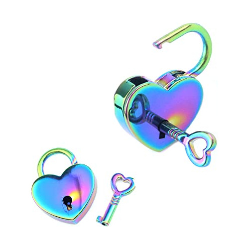 Metal Colorful Heart Shape Locks Decorative Zinc Alloy ...