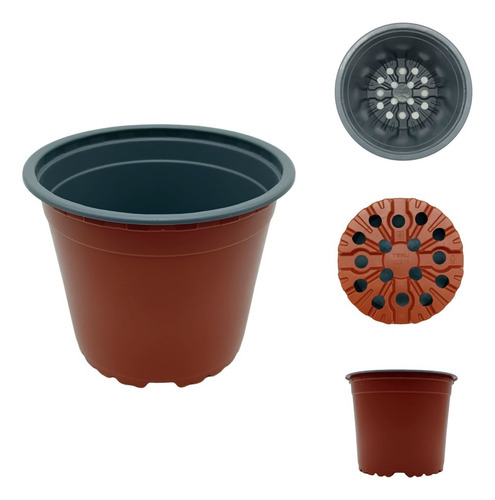 Maceta Plástica Teku Vch13 Pack X 12 Unid. Delivery Gratis