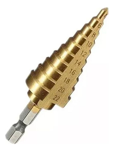 Broca Escalonada Precisão Ingco Hss 4mm A 22mm
