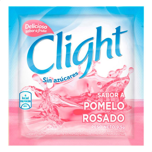 Imagen 2 de 7 de Jugo Clight Pomelo Rosado Polvo Vitaminas C+d Sin Azucar X20
