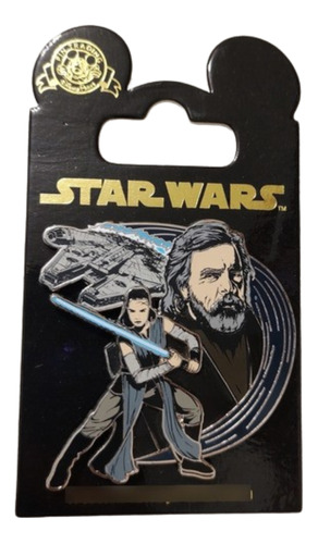 Pin Star Wars Metal Rey Y Luke Original Disney Parks 2023