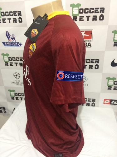 Camisa Roma 2018-19 Dzeko 9 Patch Champions League À P/ Ent