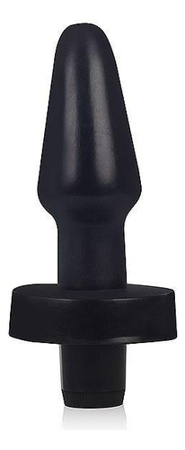 Plug Cônico 2 - 12 X 4,5 Cm Na Cor Preto - Com Vibrador