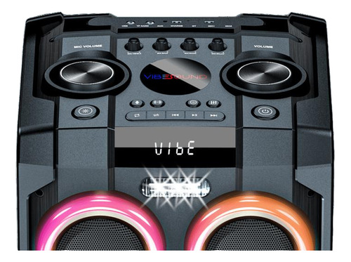 Caja de sonido potente torre 2500W RMS portátil Bluetooth FM USB 127/220V Vibe Sound VS007 V12 Tower