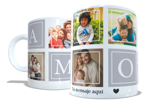 Pocillo Taza Mug Personalizado Regalo Amor Fotos Y Mensaje