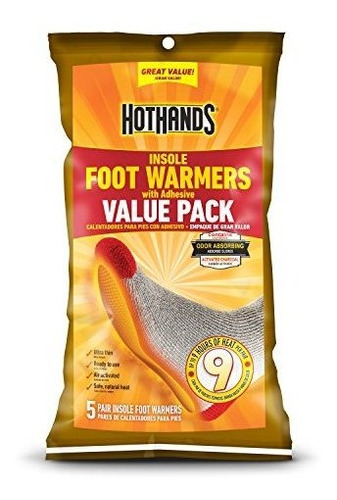 Hothands Insole Foot Warmers With Adhesive Value Pack (5 Pai