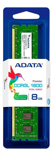 Memoria Ram Adata Ddr3l 8gb 1600mhz Udimm Addu1600w8g11-s