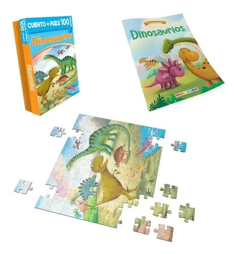 Libro Infantil Cuento Dinosaurios + Puzle 100 Pz. Mundicrom | Cuotas ...