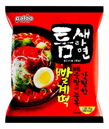 Imagen 1 de 1 de Sopa Instantanea Coreana Noodle Teusae, Paldo, 120 G