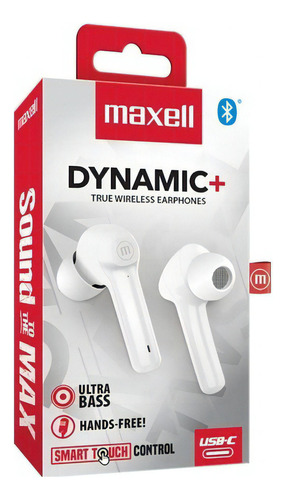 Audífonos Maxell Tws Bluetooth Dynamic Colores Color Blanco