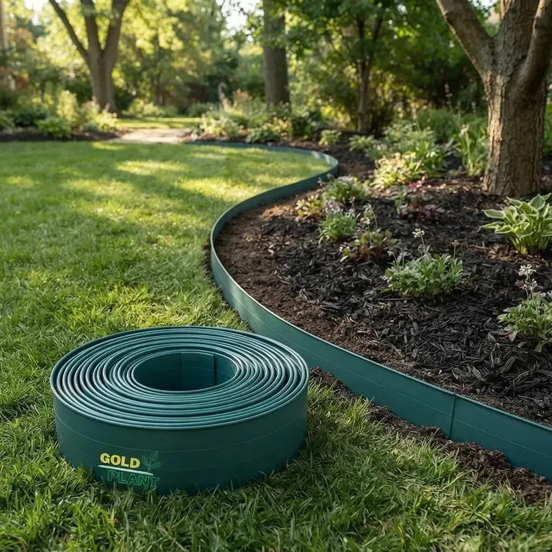 Limitador Separador Divisor De Grama 11cm x 25 metros Com Borda Cor Verde-escuro Gold Plant