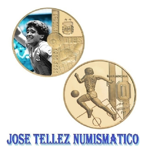 Medalla Maradona Conmemorativa D10s Sin Circular C/u Palermo