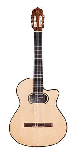Imagen 1 de 5 de Guitarra criolla clásica La Alpujarra 100K para diestros ébano brillante