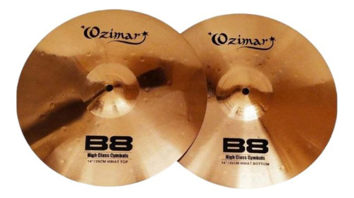 Platillo 14 Contratiempos Hi-hats B8 Ozimar Color Bronce