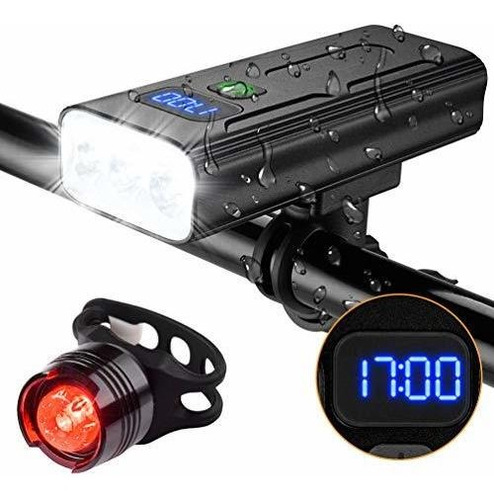 Usb Rechargeable Bike Light Set Super Bright 