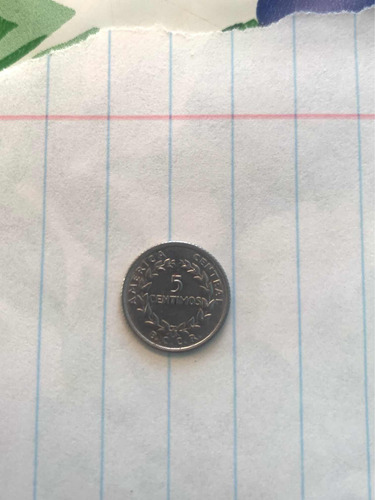 Moneda De 5 Céntimos Costarricenses Del Año 1958