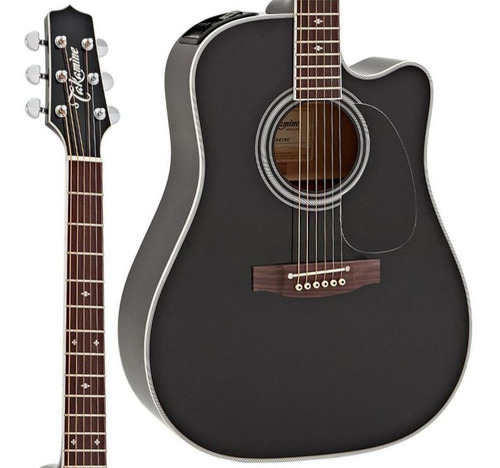 Violão Takamine Ef341sc Preto Tampo Sólido Japonês Com Case