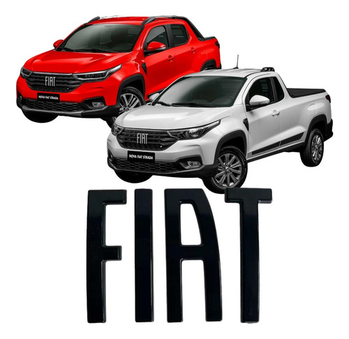 Logo Emblema Grade Parachoque Fiat Strada 2021 2022 2023