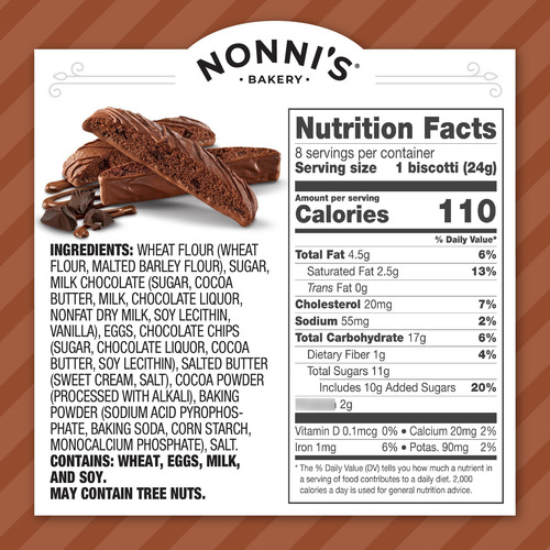 Galletas Italianas De Triple Chocolate Biscotti 2 Cajas