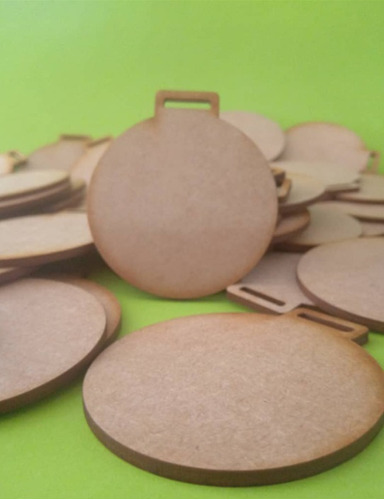 Pack 120 Medallas 4cm Mdf 3mm