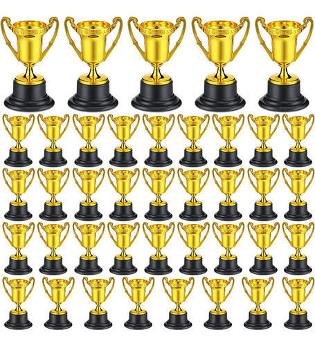 Envío Gratuito 40 Vasos De Plástico Para Trofeos Golden