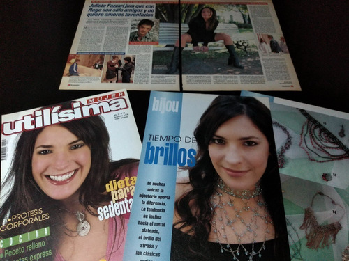 (ak074) Julieta Fazzari * Clippings Revista 5 Pgs (Usado)