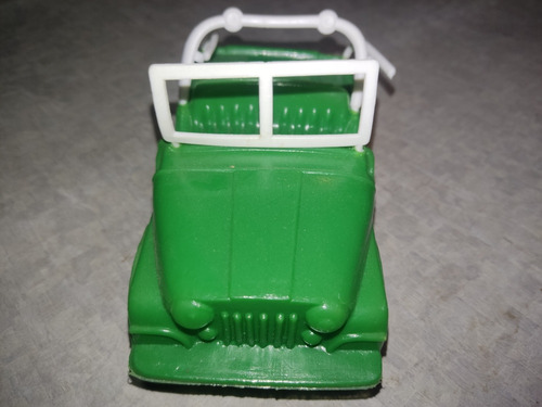 Jeep Plastico Inflado Verde Antiguo Auto Ochentero Coleccion